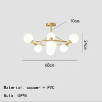 Modern acrylic and black gold brass chandelier for indoor lighting