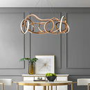 Modern chandelier with suspended silicone LED lamps