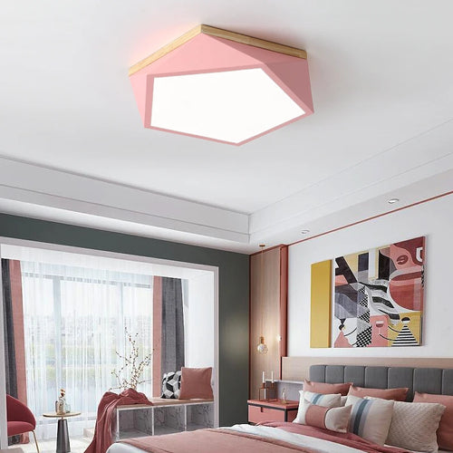 Simple modern geometric LED ceiling lights for lighting - vue 4 sur 16
