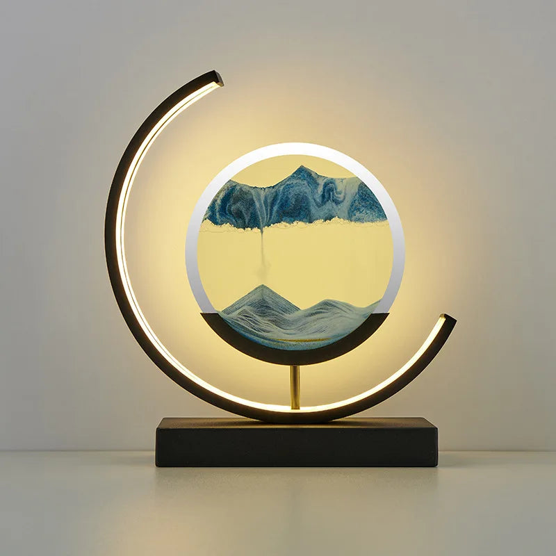 LED sand art table lamp for dynamic interior decoration - vue 14 sur 16