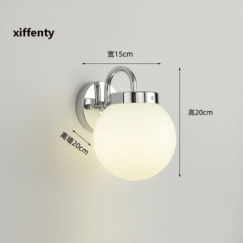 Modern glass LED wall light for interiors - vue 9 sur 9