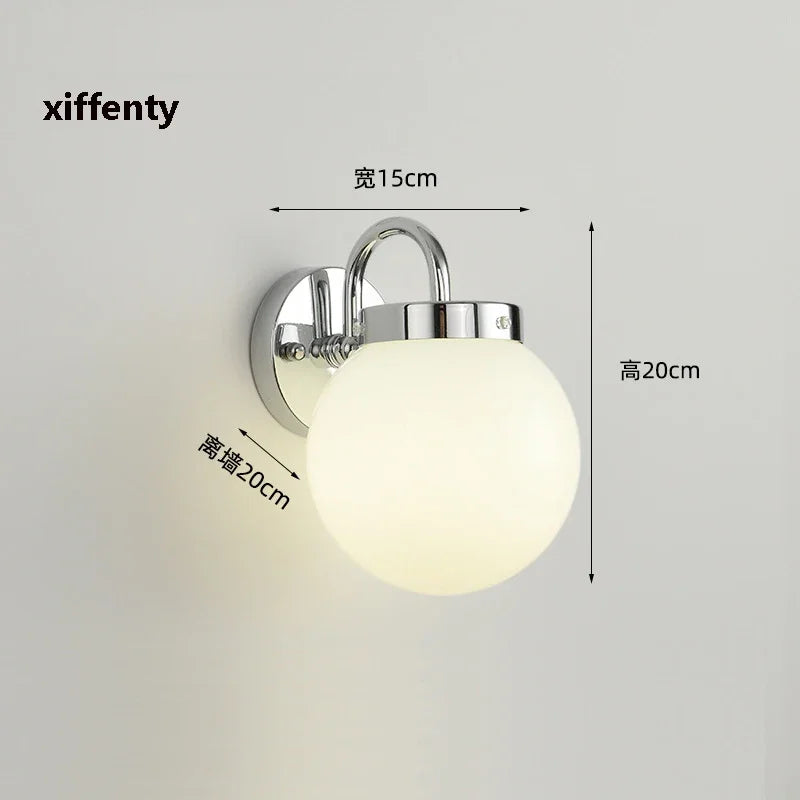 Modern glass LED wall light for interiors - vue 8 sur 9