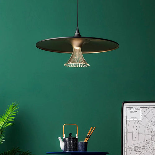 Nordic flying saucer pendant light for indoor lighting - vue 4 sur 8
