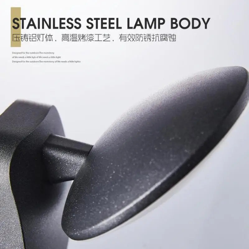 Modern waterproof outdoor LED wall light - vue 6 sur 7