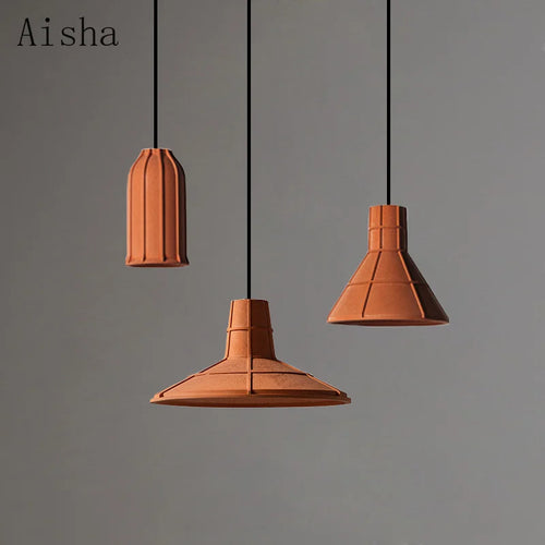 Decorative nordic industrial-style cement pendant light