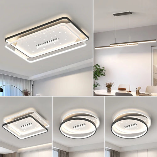 Modern LED ceiling light for interior and elegant ambience - vue 2 sur 9