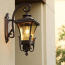 Retro outdoor wall light for decorative garden lighting