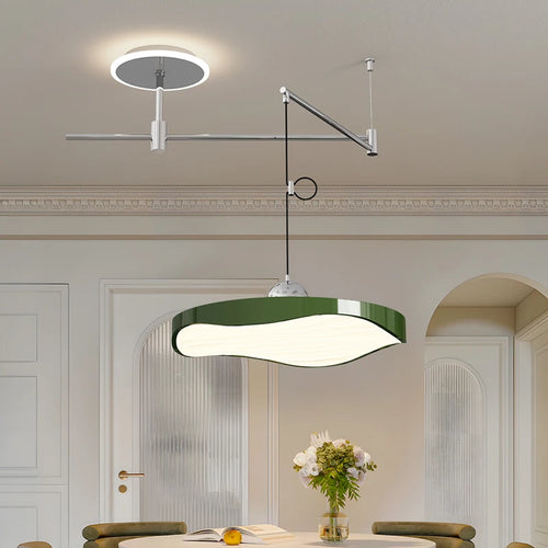 Adjustable modern LED pendant chandelier for dining room, office, bedroom - vue 5 sur 11