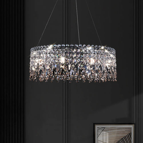 Luxury crystal chandelier pendant lamp bar lighting - vue 3 sur 10