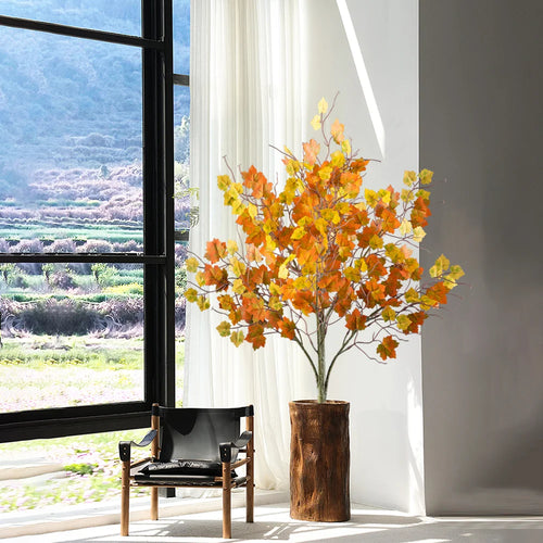Artificial maple tree with autumn leaves for festive decoration - vue 3 sur 6