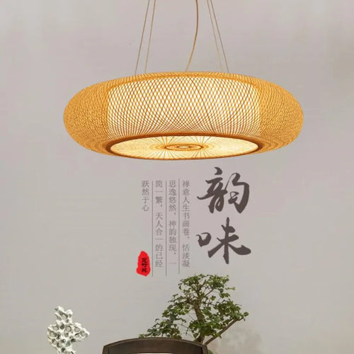 Modern bamboo pendant light Chinese style for interior decoration - vue 2 sur 10