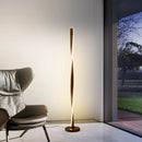 Modern dimmable spiral floor lamp in aluminium and acrylic
