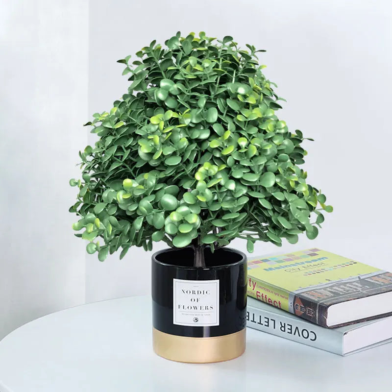 Small artificial eucalyptus tree for indoor and outdoor decoration