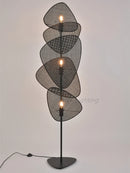 French designer knitted rattan floor lamp