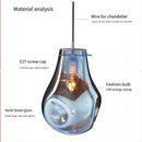 Modern creative nordic LED glass pendant light macaron style