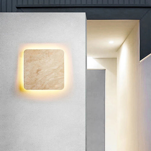 Yellowstone natural stone IP65 waterproof LED square wall light for villa entrance, corridor, restaurant, decorative indoor outdoor lighting - vue 2 sur 7
