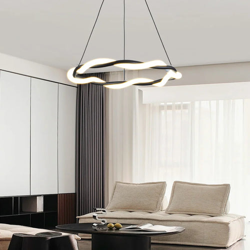 Luxury multi-layer LED ceiling light for interior decoration - vue 3 sur 9