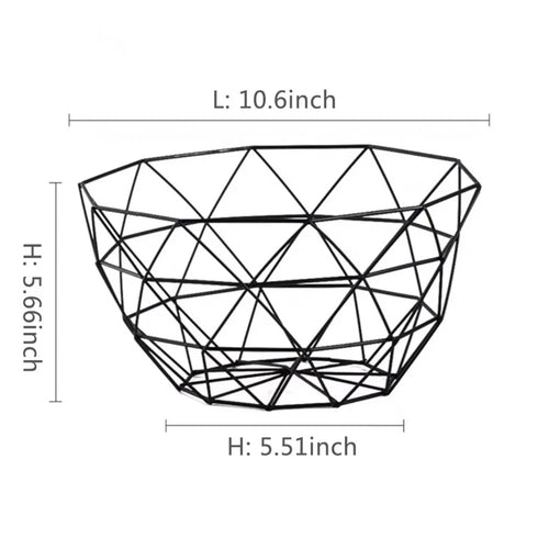 Multi-size iron fruit basket for versatile storage - vue 12 sur 14