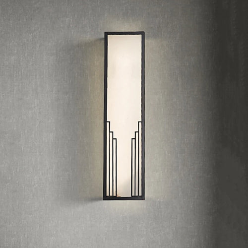 Chinese style marble and copper wall light for hotel decoration - vue 2 sur 7