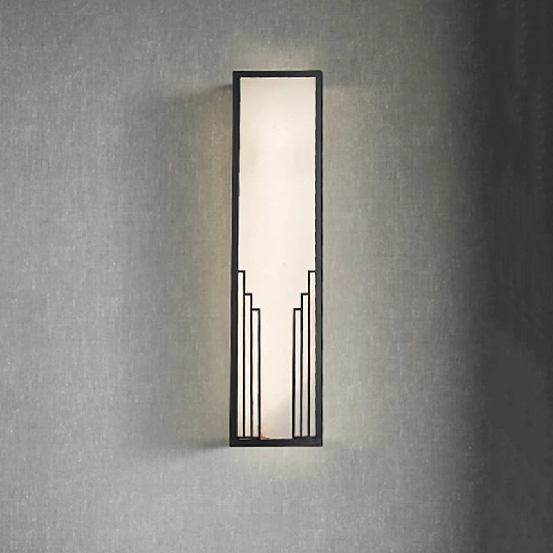 Chinese style marble and copper wall light for hotel decoration