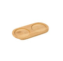 Nordic style ceramic toothbrush holder with wooden base