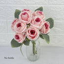 Bouquet of 10 decorative artificial silk roses for events