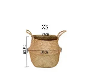 hanging wicker basket for flowers or storage - vue 14 sur 16