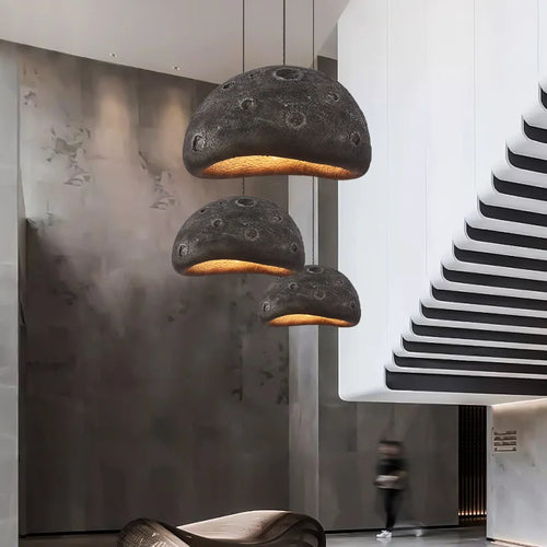 Nordic wabi sabi style creative artistic LED chandelier - vue 2 sur 9