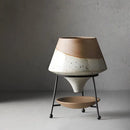 ceramic flower pot with modern metal stand