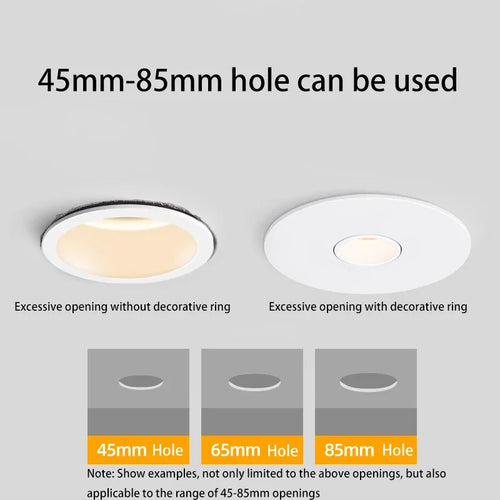 Ultra-slim recessed LED spotlight for ambient lighting - vue 6 sur 9