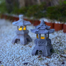Waterproof solar pagoda lantern for zen garden and patio