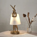 Retro resin rabbit desk lamp for interior decor