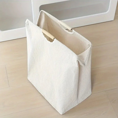 large capacity foldable storage basket with handle - vue 5 sur 6
