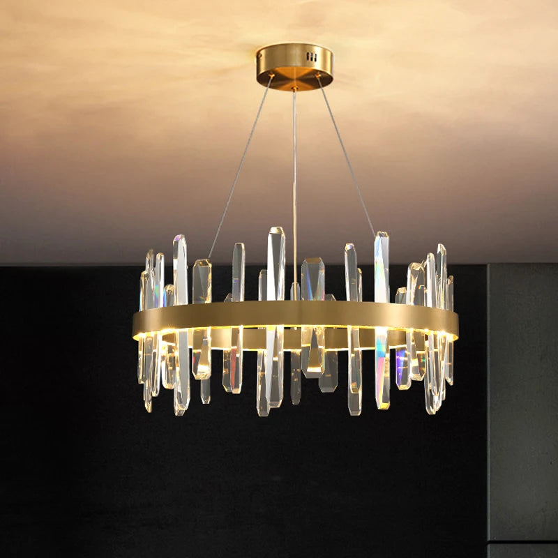 Modern LED crystal chandelier for indoor use