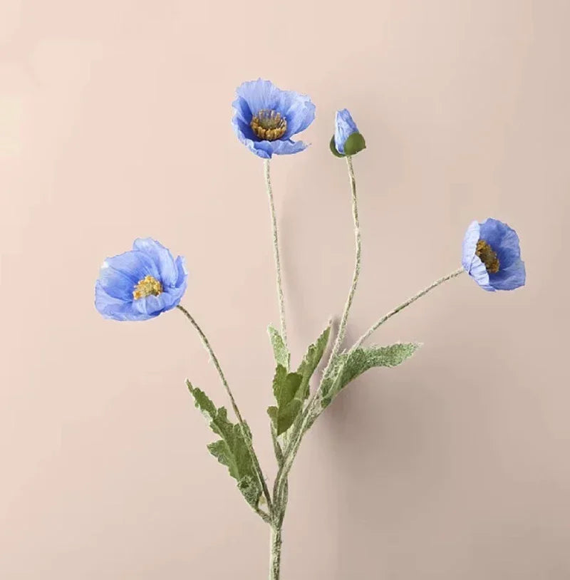 Artificial poppy flowers for weddings and home decoration - vue 17 sur 25