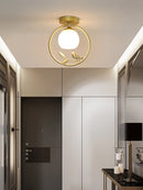 Creative Nordic ceiling light with bird motif for balcony