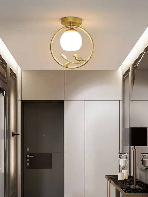 Creative Nordic ceiling light with bird motif for balcony - vue 4 sur 10