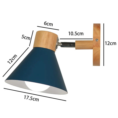 Modern nordic style wooden LED wall light - vue 20 sur 23