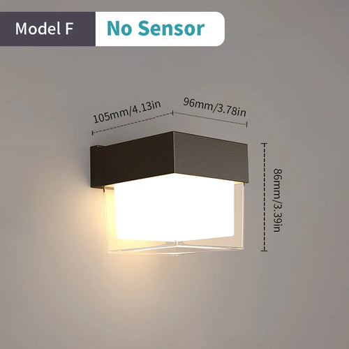Outdoor LED wall light with automatic motion sensor - vue 16 sur 20