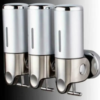 set of 3 wall-mounted liquid soap dispensers