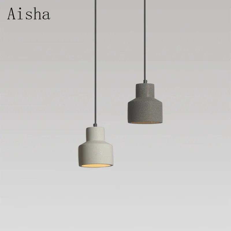 industrial cement pendant light for creative interior decoration