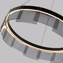 Stratos designer glass LED chandelier for indoor use