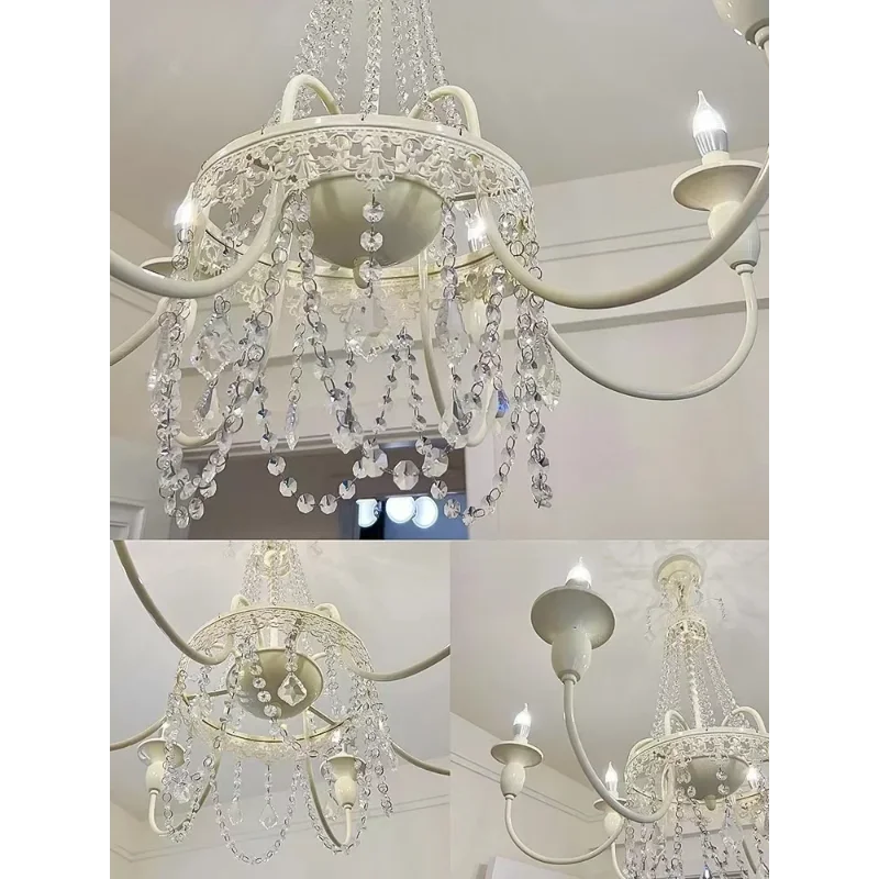 French style crystal chandelier for princess bedroom - vue 5 sur 11