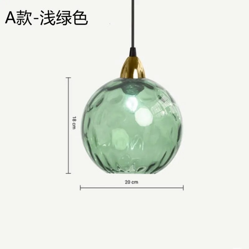 Modern nordic coloured glass chandelier with water grain effect - vue 10 sur 29