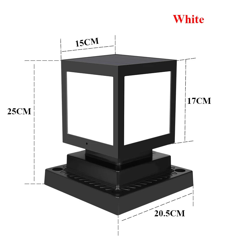Decorative solar column lantern for garden and outdoor - vue 12 sur 20