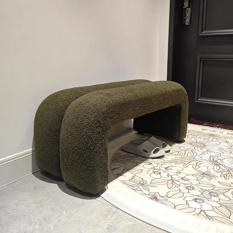 lambswool bench for indoor and outdoor use