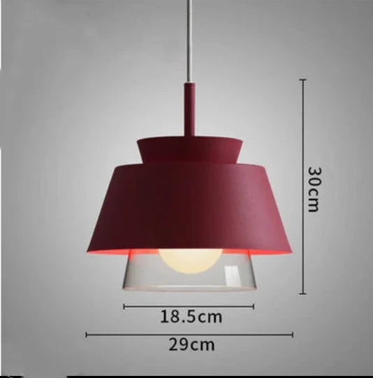Nordic style glass and iron pendant light for decorative interiors - vue 10 sur 13