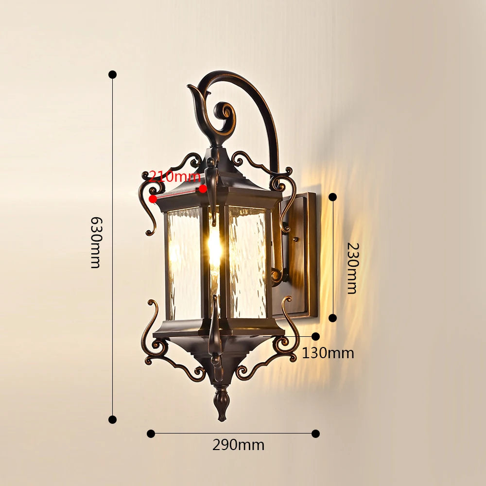 Retro outdoor wall light for garden and patio - vue 8 sur 10