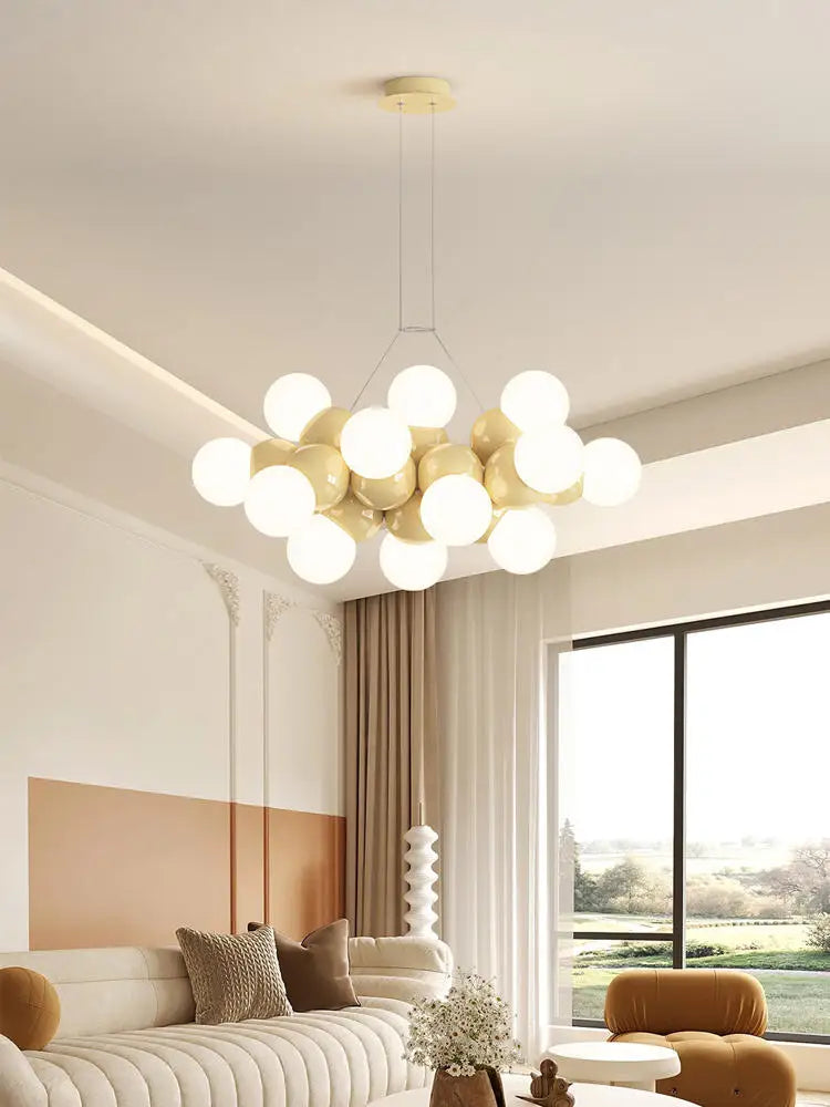 Modern iron LED chandelier for interior decoration - vue 5 sur 12