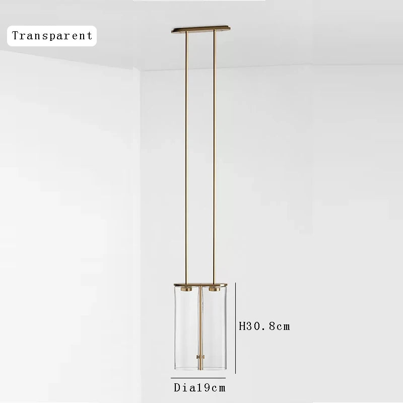 Minimalist Italian design glass LED pendant light